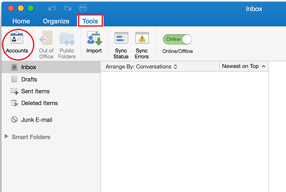 add account in outlook for mac